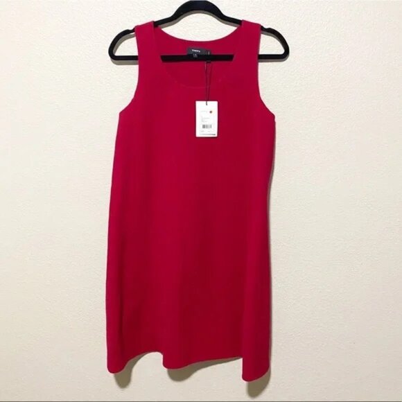 NWT Theory Kestel df Saxton Red Sleeveless Shift Dress $365 - Picture 2 of 7